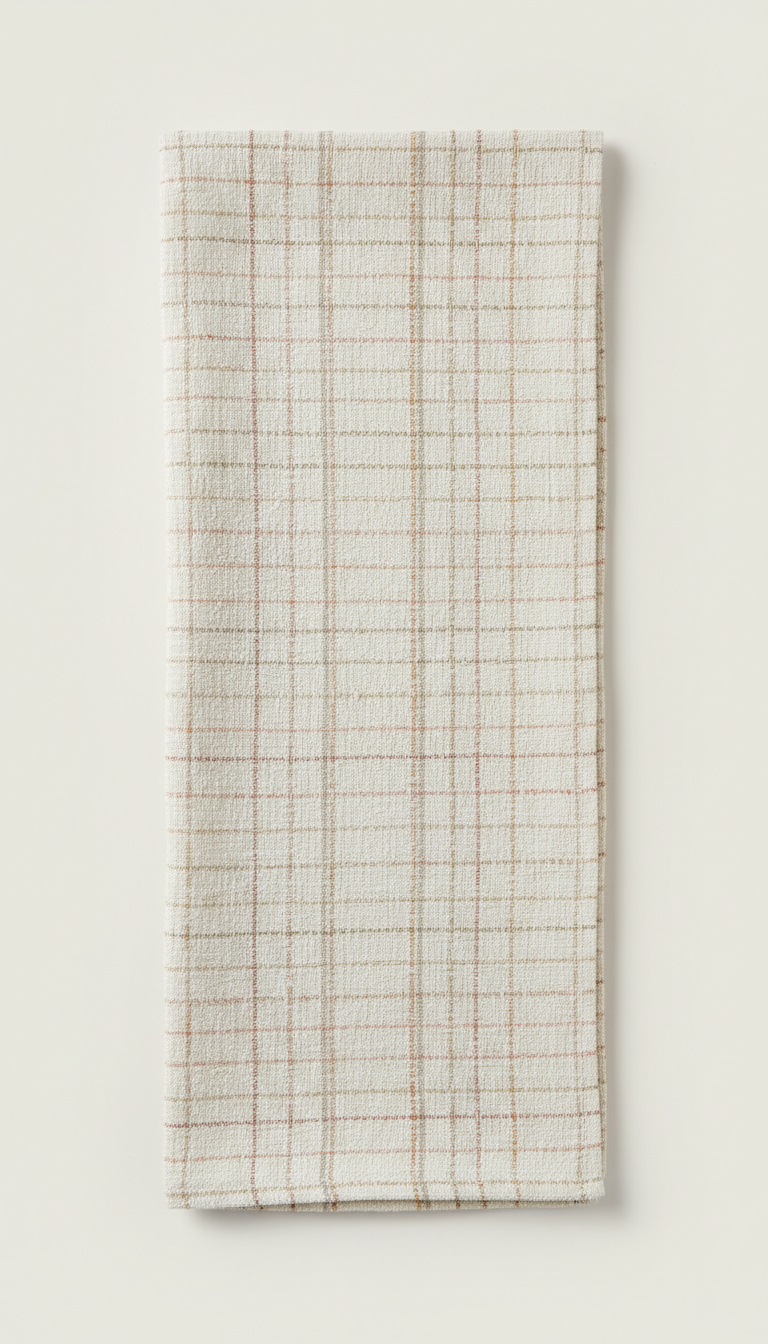 Textured Linen Hand Towel with Gold Trim